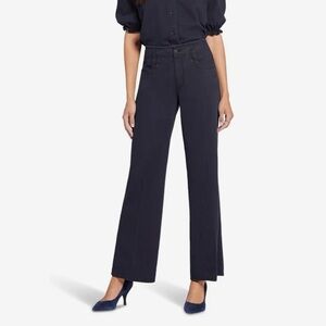 NYDJ High-Rise Teresa Hollywood Waistband jeans in Overdye Black